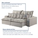 Ver mais imagens de Sofá Retrátil e Reclinável 250cm com 6 Almofadas Dubai