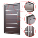 Ver imagem 3 de Porta Pivotante Alumínio Lamb.Premium c/Pux.D.Elite Marrom Corten 216x130 Brimak