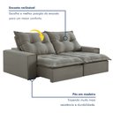 Ver imagem 6 de Sofá Retrátil e Reclinável 250cm com 6 Almofadas Dubai  