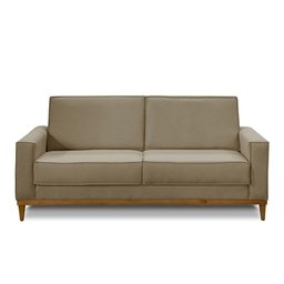 Kit Sofá 2 Lugares 1,80m e Poltrona Living Lavinia Linho Bege Adonai Estofados - 3 Kit Sofá 2 Lugares 1,80m e Poltrona Living Lavinia Linho Bege Adonai Estofados - 3