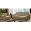 Ver imagem 1 de Kit Sofá 2 Lugares 1,80m e Poltrona Living Lavinia Linho Bege Adonai Estofados