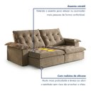 Ver imagem 5 de Sofá Modulado Retrátil e Reclinável 290cm Genebra Marrom Capuccino