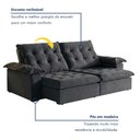 Ver imagem 6 de Sofá Modulado Retrátil e Reclinável 290cm Genebra