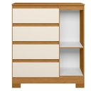 Ver imagem 6 de Cômoda Sapateira Lipion A02 4 Gavetas MDF MDP Cinamomo Off Mpozenato
