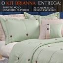 Ver imagem 2 de Colcha Queen Size Brianna 200 Fios Bordado Super Luxuoso Botao:verde