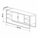 Ver imagem 4 de Kit Aparador e Rack Orgânico Pé Metal Luna Bege/Hanover/Dourado