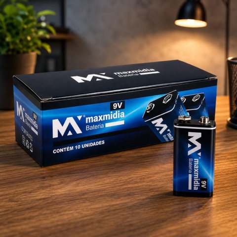 Kit 10 Bateria 9V Caixa Original Pilha Energy Pack Longa Duracao Eletronicos Alarmes Controles Repos