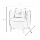 Ver imagem 3 de Conjunto 2 Poltronas + Sofá Curvo Orgânico Luna Veludo Bege - Montanaris Decor