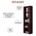 Ver imagem 4 de Estante Livreiro Luiza 4 Prateleiras Castanho Ajl