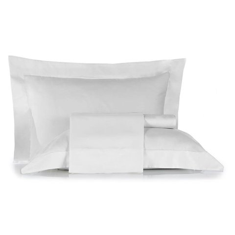 Jogo de Cama Casal Liso 300 Fios Nova América:branco