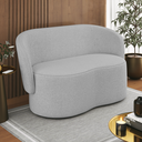 Ver imagem 2 de Sofá 2 Lugares Orgânico Luxo Bouclê Off White Balaqui Decor Cor:boucle Cinza