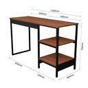 Ver imagem 6 de Escrivaninha 120cm Mesa de Estudos Home Office Industrial com Nichos para Computador