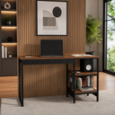 Ver imagem 3 de Escrivaninha 120cm Mesa de Estudos Home Office Industrial com Nichos para Computador