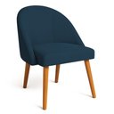 Ver imagem 3 de Kit 06 Cadeiras Poltrona de Jantar Luna Suede Pés Palito Castanho - Pallazio