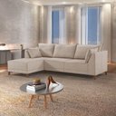 Ver imagem 1 de Sofá de Canto 5 Lugares 2,68m Veludo Marrom Sevilha 