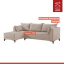 Ver imagem 4 de Sofá de Canto 5 Lugares 2,68m Veludo Marrom Sevilha 