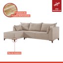 Ver imagem 2 de Sofá de Canto 5 Lugares 2,68m Veludo Marrom Sevilha 