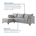 Ver imagem 7 de Sofá de Canto 5 Lugares com Almofadas 268cm Sevilha