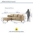 Ver imagem 3 de Sofá de Canto 5 Lugares 2,68m Sevilha