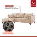 Ver imagem 3 de Sofá de Canto 5 Lugares com Almofadas 268cm Sevilha 