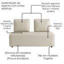 Ver imagem 6 de Sofa Modular 2 Lugares e Chaise Block Pes Madeira Courino Tcs 725 Moll