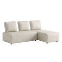 Ver imagem 1 de Sofa Modular 2 Lugares e Chaise Block Pes Madeira Courino Tcs 725 Moll