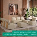 Ver mais imagens de Sofa Modular 2 Lugares e Chaise Block Pes Madeira Courino Tcs 725 Moll