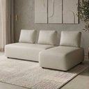 Ver imagem 2 de Sofa Modular 2 Lugares e Chaise Block Pes Madeira Courino Tcs 725 Moll