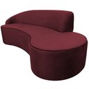 Ver mais imagens de Sofá Curvo 3 Lugares 180cm Eron Braço Direito Veludo Vermelho - Nexta Casa