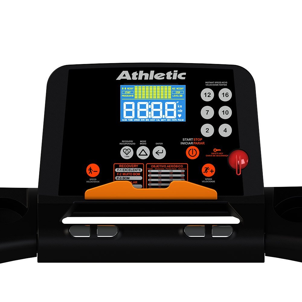 Esteira Elétrica Athletic Performance 610t Residencial Bivolt 16km/h - 2