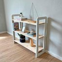 Ver imagem 6 de Aparador Linea Ample Moderno 3 Prateleiras 100cm Natural e Branco Artfactory Design