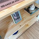 Ver imagem 3 de Aparador Linea Ample Moderno 3 Prateleiras 100cm Natural e Branco Artfactory Design