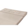 Puff Recamier Casal Bege Vira Cama Colchão Estofado D23 com Baú para Visitas - 4