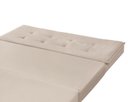 Ver imagem 4 de Puff Recamier Casal Bege Vira Cama Colchão Estofado D23 com Baú para Visitas
