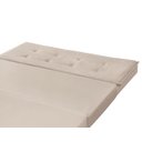 Ver imagem 4 de Puff Recamier Casal Bege Vira Cama Colchão Estofado D23 com Baú para Visitas