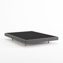 Ver imagem 1 de Cama Box Casal Osaka Flutuante Estilo Japonesa 138x188 Base Estofada Bouclê Cinza - Abmaza