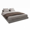 Ver mais imagens de Cama Box Casal Osaka Flutuante Estilo Japonesa 138x188 Base Estofada Bouclê Cinza - Abmaza