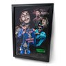 Quadro Homenagem Mc Kevin com Neymar Moldura e Vidro - 1