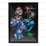 Quadro Homenagem Mc Kevin com Neymar Moldura e Vidro - 3
