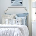 Ver imagem 1 de Cabeceira para Cama Solteiro Mariah com Tachas Branco Korino