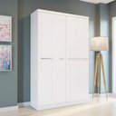 Ver imagem 1 de Guarda-roupa Solteiro Kappesberg 4 Portas 1 Gaveta Branco