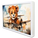Ver imagem 1 de Quadro Decorativo Ursinho em Moldura Caixa Tacolado Moldura Caixa 3cm Branca sem Vidro 60 X 90cm