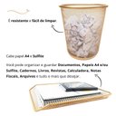 Ver imagem 3 de Kit Escritório Lixeira Aramada Bandeja Organizadora Papel