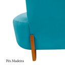 Ver imagem 7 de Namoradeira Sofá Feijão Luna 100cm Orgânica Veludo Azul Turquesa