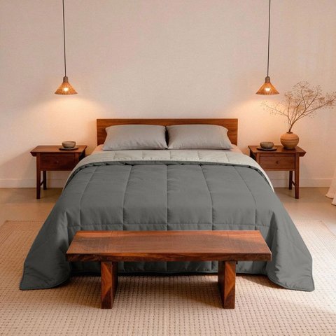 Edredom Casal Dupla Face Micropercal Bf Colchões