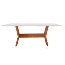Ver imagem 2 de Mesa para Sala de Jantar Portugal 220cm Tampo Canto Moeda Laqueado com Vidro