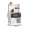 Balcão cantinho do cafe aparador para micro-ondas com porta - 3