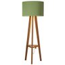 Luminária de Chão Tripé Celta com Cúpula Abajur Verde/nature - 2