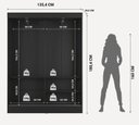 Ver mais imagens de Guarda Roupa Solteiro 2 Portas de Correr 135cm Orazio Preto Fosco - Província