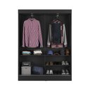 Ver imagem 5 de Guarda Roupa Solteiro 2 Portas de Correr 135cm Orazio Preto Fosco - Província